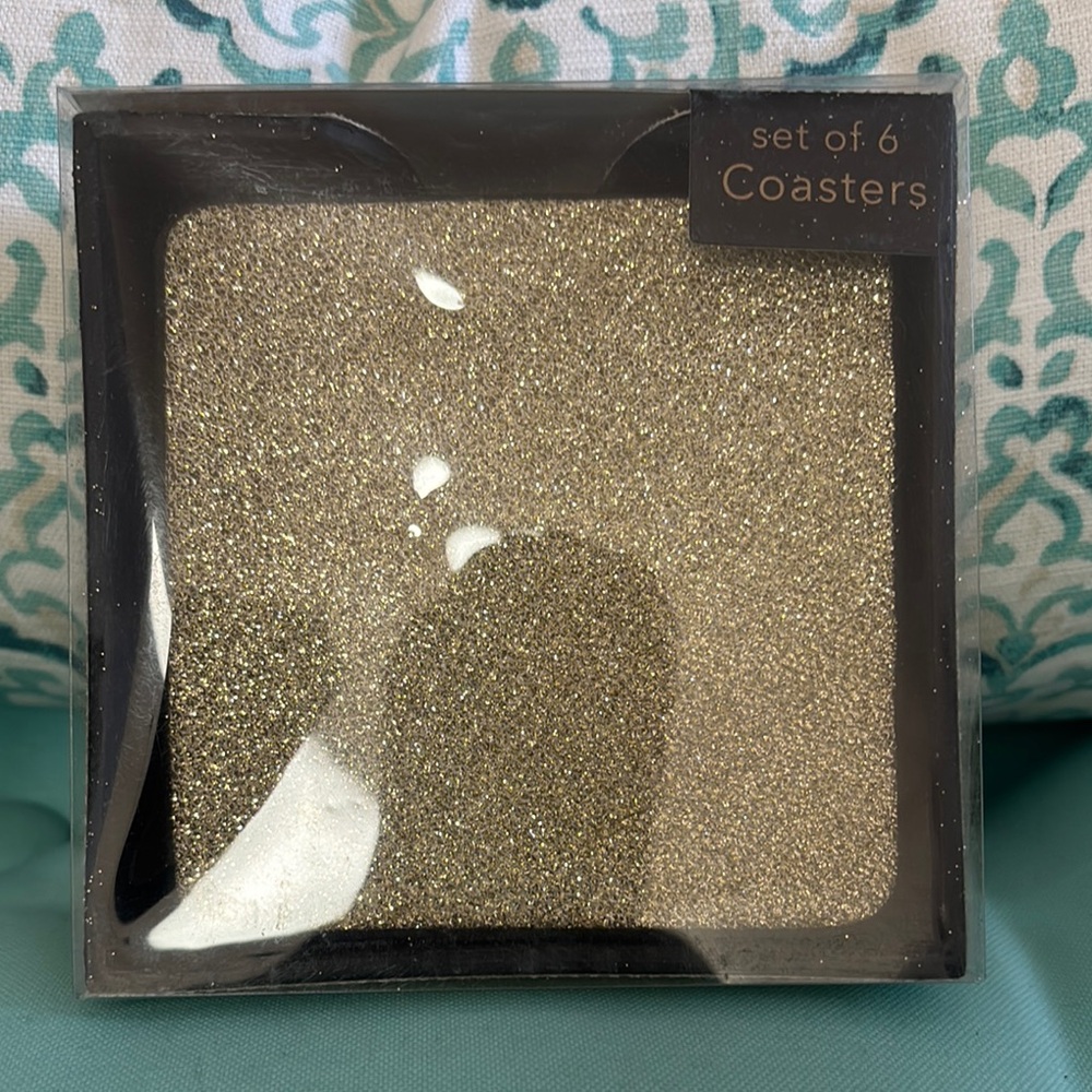 Set of 6 Glitter Coasters